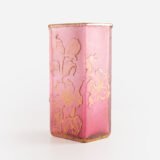 Daum Nancy, acid etched frosted glass vase, 1900's. This beautiful acid etched glass rectangular vase is a unique and timeless work of art. Made by the prestigious Daum Nancy glass factory in France.