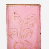 Daum Nancy, acid etched frosted glass vase, 1900's. This beautiful acid etched glass rectangular vase is a unique and timeless work of art. Made by the prestigious Daum Nancy glass factory in France.