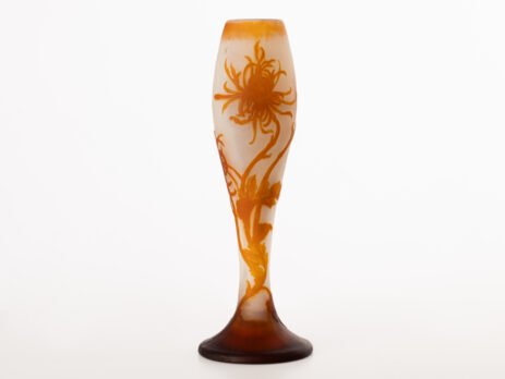 Chrysanthemum vase, Emile Galle, Nancy, 1904-1906 This beautiful vase with chrysanthemums is a masterpiece of Art Nouveau. It was created by artist and designer Emile Gallé at his factory in Nancy, France between 1904 and 1906.