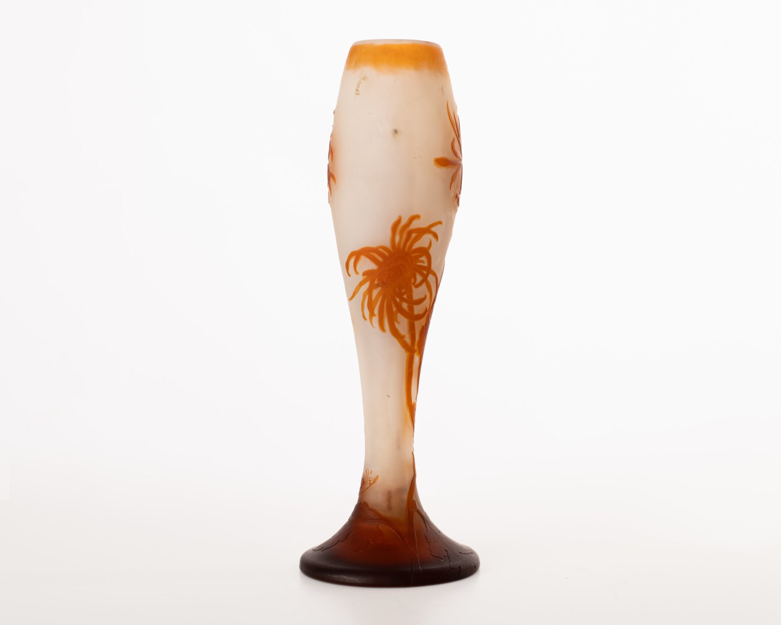 Chrysanthemum vase, Emile Galle, Nancy, 1904-1906 This beautiful vase with chrysanthemums is a masterpiece of Art Nouveau. It was created by artist and designer Emile Gallé at his factory in Nancy, France between 1904 and 1906.