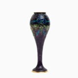 Art Nouveau enamel floral vase - Jules Sarlandie, Limoges Created by the talented Jules Sarlandie for Limoges, this piece impresses with its exquisiteness and fine details. Signed on the edge of the foot.