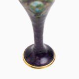 Art Nouveau enamel floral vase - Jules Sarlandie, Limoges Created by the talented Jules Sarlandie for Limoges, this piece impresses with its exquisiteness and fine details. Signed on the edge of the foot.