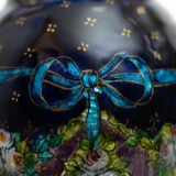 Art Nouveau enamel floral vase - Jules Sarlandie, Limoges Created by the talented Jules Sarlandie for Limoges, this piece impresses with its exquisiteness and fine details. Signed on the edge of the foot.