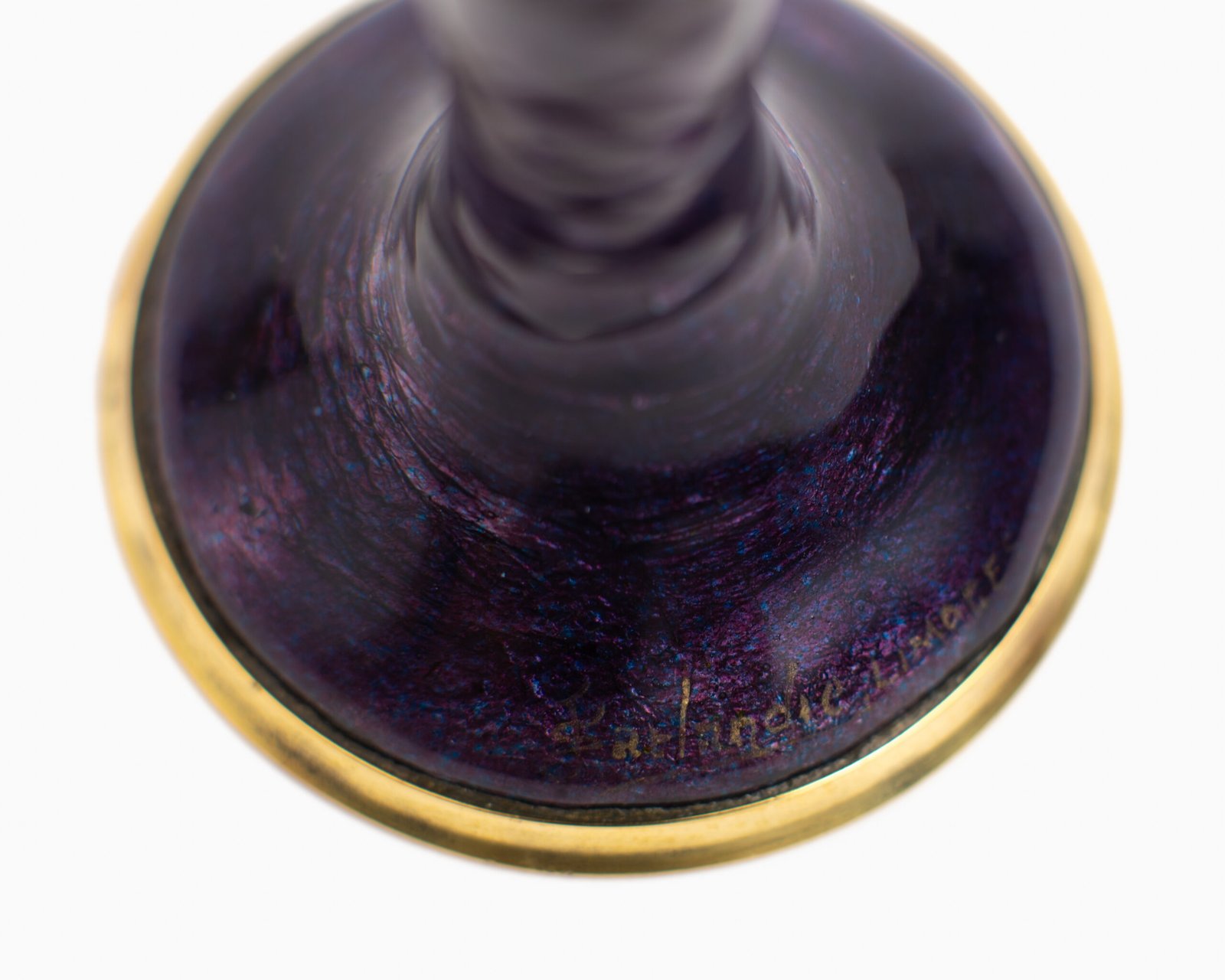 Art Nouveau enamel floral vase - Jules Sarlandie, Limoges Created by the talented Jules Sarlandie for Limoges, this piece impresses with its exquisiteness and fine details. Signed on the edge of the foot.