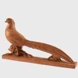 magnificent "Golden Pheasant" terracotta sculpture by Henri Bargas! Crafted by the renowned French sculptor in the 1920s, this stunning piece encapsulates the essence of Art Deco.