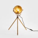 Spotlight, Floor lamp “Summa, Levallois-Perret” 1910 Introducing an extraordinary floor lamp created by Art&Fact, featuring a vintage “Summa, Levallois-Perret” headlight from the French automotive world.