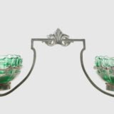 Exquisite WMF Art Nouveau Fruit Basket - Silver Plated Brass and Green Glass 1900's Discover a true gem of Art Nouveau design with this stunning WMF fruit basket, made in Germany between 1900 and 1910.