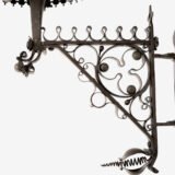 Pair of 19th Century Neo-Gothic Wrought Iron Sconces, Netherlands, Sacred Art