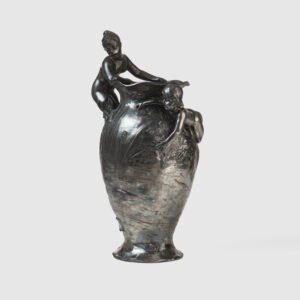 WMF Silver Plated Art Nouveau Vase with Two Tailed Mermaid and Child - circa 1905 Discover this stunning piece of decorative art from the renowned German firm WMF (Württembergische Metallwarenfabrik), a true gem from the Art Nouveau period , circa 1905.