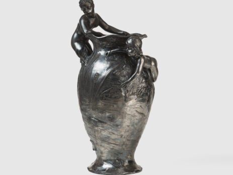 WMF Silver Plated Art Nouveau Vase with Two Tailed Mermaid and Child - circa 1905 Discover this stunning piece of decorative art from the renowned German firm WMF (Württembergische Metallwarenfabrik), a true gem from the Art Nouveau period , circa 1905.