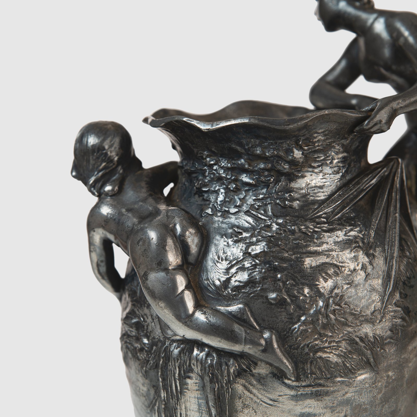 WMF Silver Plated Art Nouveau Vase with Two Tailed Mermaid and Child - circa 1905 Discover this stunning piece of decorative art from the renowned German firm WMF (Württembergische Metallwarenfabrik), a true gem from the Art Nouveau period , circa 1905.