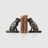 Art Deco Bulldog bookends by Franjou (Hippolyte Moreau), (1910-1920) These imposing Bulldog bookends, designed by the famous French sculptor Hippolyte Moreau under the pseudonym “Franjou”