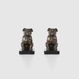 Art Deco Bulldog bookends by Franjou (Hippolyte Moreau), (1910-1920) These imposing Bulldog bookends, designed by the famous French sculptor Hippolyte Moreau under the pseudonym “Franjou”