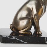 Art Deco Bulldog bookends by Franjou (Hippolyte Moreau), (1910-1920) These imposing Bulldog bookends, designed by the famous French sculptor Hippolyte Moreau under the pseudonym “Franjou”