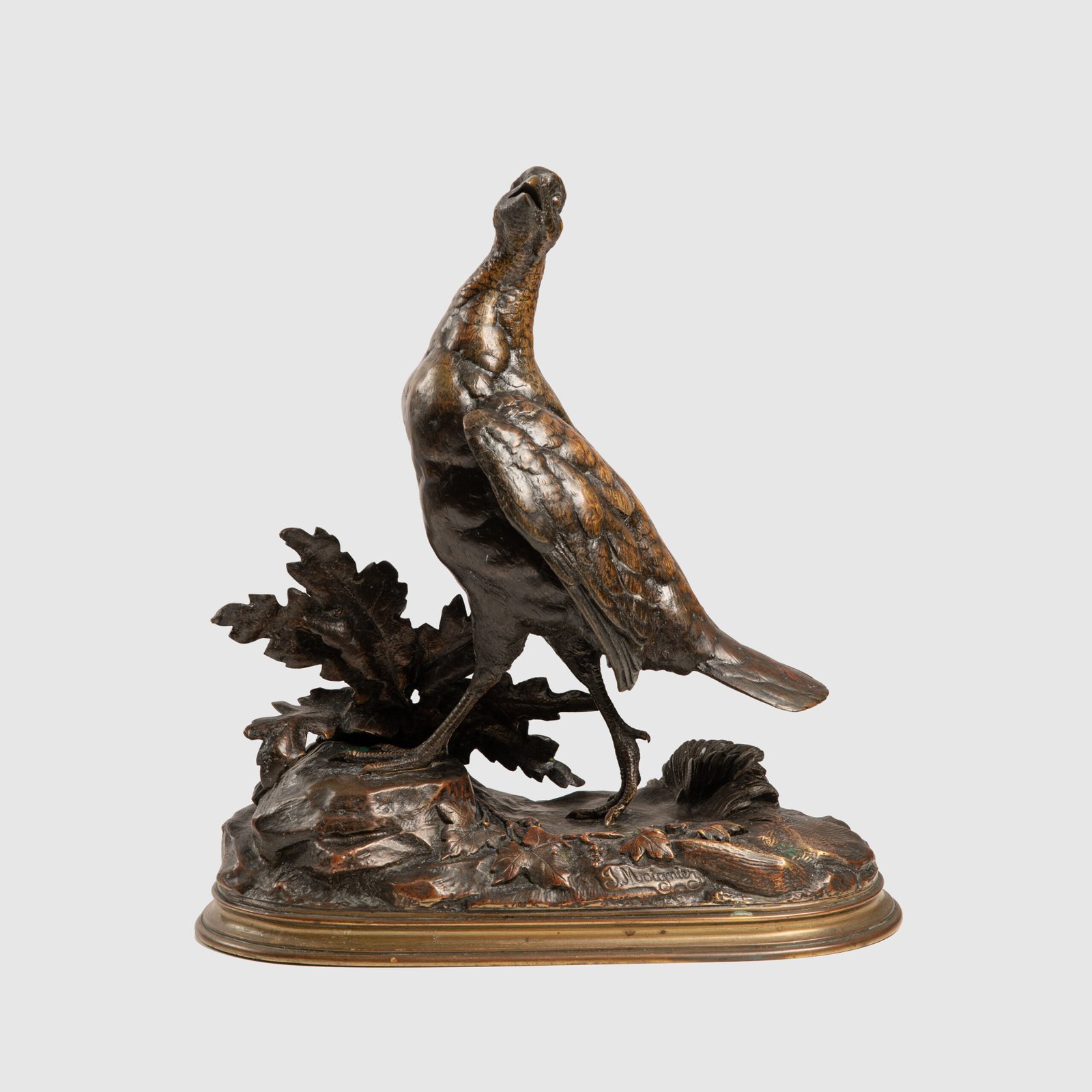 Bronze Sculpture “Pheasant” by Jules Moigniez, 19th Century - Signed & Exquisite Discover timeless elegance and artistic mastery with this exquisite 19th century bronze sculpture, created by renowned French artist Jules Moigniez.