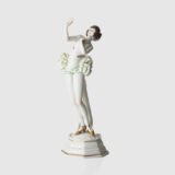Art Deco Porcelain Figurine “Janine” by Dorothea Charol for Rosenthal, 1920's Exquisite porcelain figurine titled "Janine ” designed by renowned sculptor and designer Dorothea Charol for Rosenthal, one of the most prestigious German manufactures. Made in the 1920's, this piece represents the elegant and dynamic spirit of the Art Deco period.