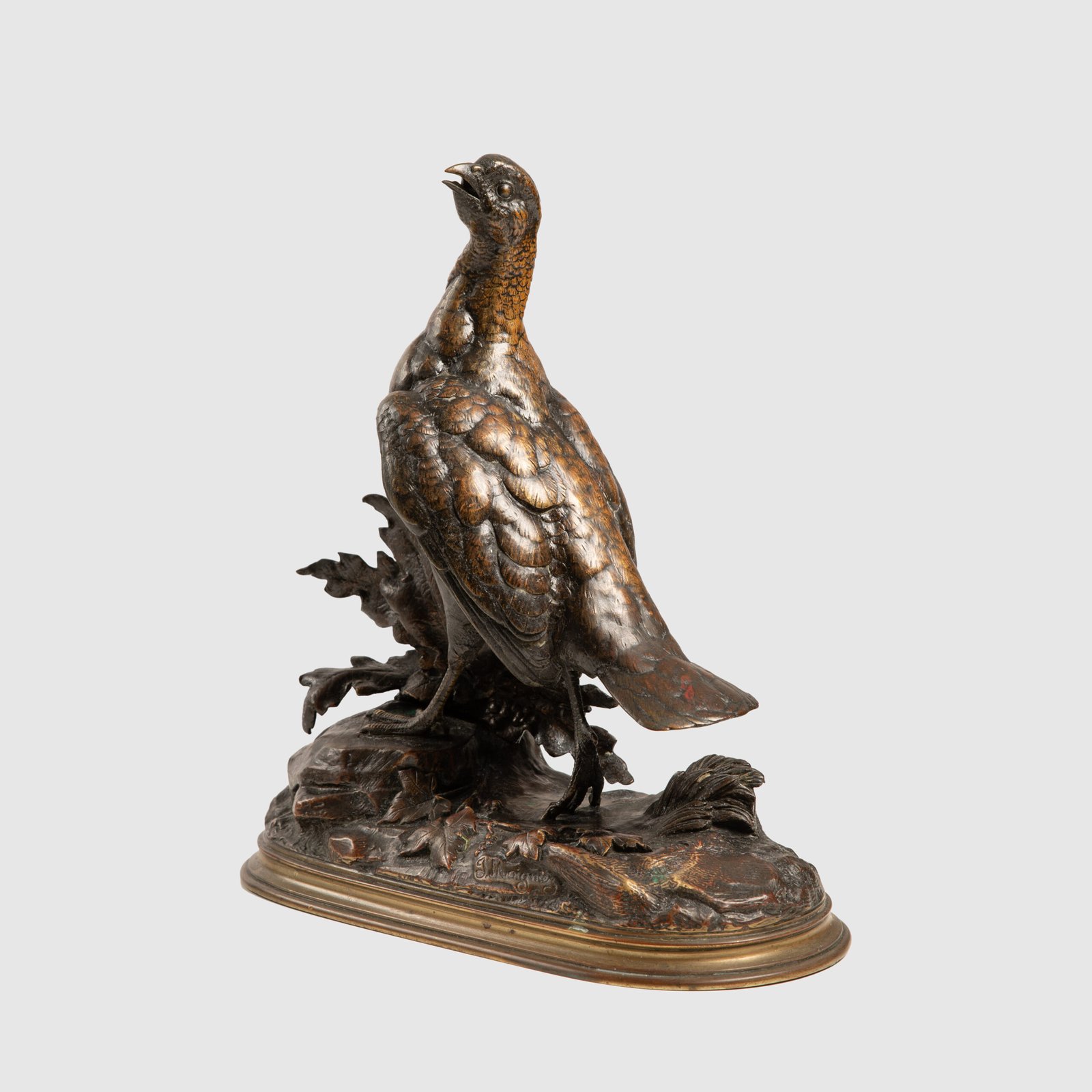 Bronze Sculpture “Pheasant” by Jules Moigniez, 19th Century - Signed & Exquisite Discover timeless elegance and artistic mastery with this exquisite 19th century bronze sculpture, created by renowned French artist Jules Moigniez.