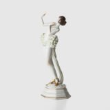 Art Deco Porcelain Figurine “Janine” by Dorothea Charol for Rosenthal, 1920's Exquisite porcelain figurine titled "Janine ” designed by renowned sculptor and designer Dorothea Charol for Rosenthal, one of the most prestigious German manufactures. Made in the 1920's, this piece represents the elegant and dynamic spirit of the Art Deco period.