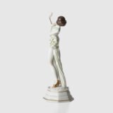 Art Deco Porcelain Figurine “Janine” by Dorothea Charol for Rosenthal, 1920's Exquisite porcelain figurine titled "Janine ” designed by renowned sculptor and designer Dorothea Charol for Rosenthal, one of the most prestigious German manufactures. Made in the 1920's, this piece represents the elegant and dynamic spirit of the Art Deco period.