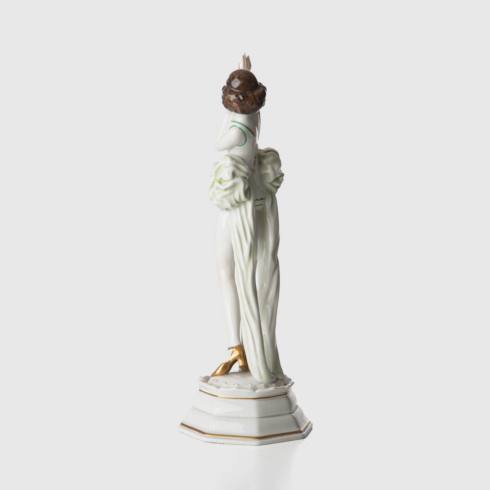 Art Deco Porcelain Figurine “Janine” by Dorothea Charol for Rosenthal, 1920's Exquisite porcelain figurine titled "Janine ” designed by renowned sculptor and designer Dorothea Charol for Rosenthal, one of the most prestigious German manufactures. Made in the 1920's, this piece represents the elegant and dynamic spirit of the Art Deco period.