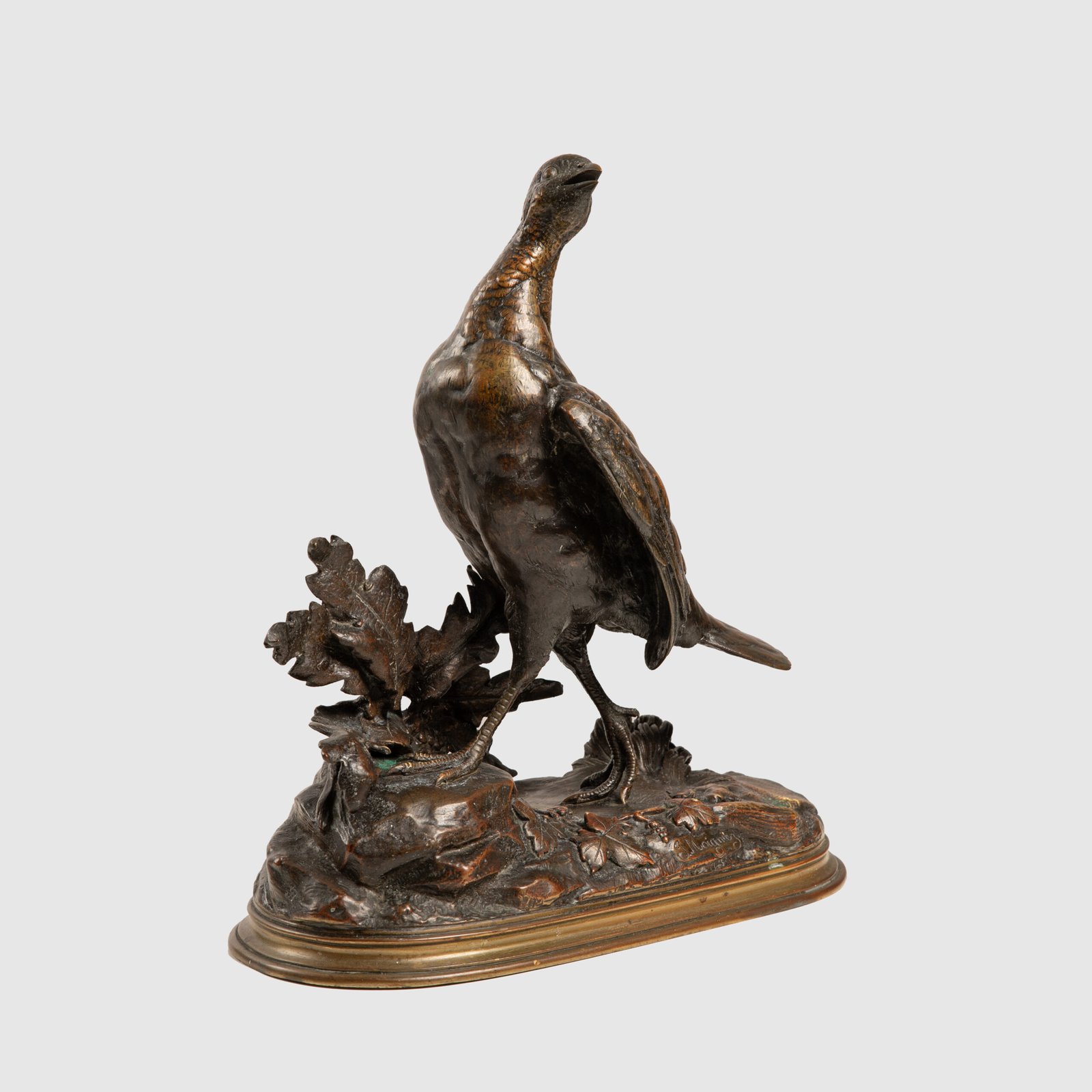 Bronze Sculpture “Pheasant” by Jules Moigniez, 19th Century - Signed & Exquisite Discover timeless elegance and artistic mastery with this exquisite 19th century bronze sculpture, created by renowned French artist Jules Moigniez.