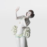 Art Deco Porcelain Figurine “Janine” by Dorothea Charol for Rosenthal, 1920's Exquisite porcelain figurine titled "Janine ” designed by renowned sculptor and designer Dorothea Charol for Rosenthal, one of the most prestigious German manufactures. Made in the 1920's, this piece represents the elegant and dynamic spirit of the Art Deco period.