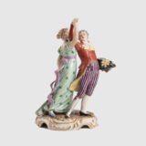 Antique Porcelain Figure “Danseurs de Bal” of Frankenthal by Carl Theodor, 18th Century We present a splendid 18th century porcelain figurine, depicting a dancing couple, the work of renowned artist Carl Theodor. Originating from the prestigious Frankenthal manufactory in Germany