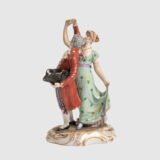 Antique Porcelain Figure “Danseurs de Bal” of Frankenthal by Carl Theodor, 18th Century We present a splendid 18th century porcelain figurine, depicting a dancing couple, the work of renowned artist Carl Theodor. Originating from the prestigious Frankenthal manufactory in Germany