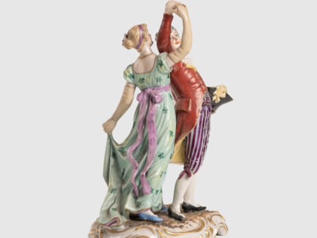 Exquisite Frankenthal porcelain figure by Carl Theodor, Rococo 18thC Danseurs de Bal sculpture Antique Porcelain Figure “Danseurs de Bal” of Frankenthal by Carl Theodor, 18th Century We present a splendid 18th century porcelain figurine, depicting a dancing couple, the work of renowned artist Carl Theodor. Originating from the prestigious Frankenthal manufactory in Germany