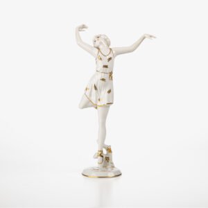 Art Deco Porcelain Figurine by D. Charol for Rosenthal, Germany c.1925 An exceptional Art Deco porcelain figurine, designed by celebrated sculptor Dorothea Charol and produced by Rosenthal in Bavaria around 1925. Known for her refined, modernist interpretations of the female form, Charol created some of Rosenthal’s most iconic Art Deco figures.