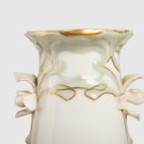 Antique German Art Nouveau Porcelain Vase by Karl Ens – Cupid and Maiden – Hand Painted, ca. 1900 This exceptional German Art Nouveau porcelain vase was crafted by Karl Ens Porzellanmanufaktur in the early 20th century, around 1900–1910. An exquisite example of Jugendstil decorative art. Dimensions: • Height: 15.7 in • Diameter: 9.1 in
