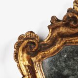 “Pair of 18th-century Italian Baroque devotional frames (cartas de gloria) with hand-carved wood, original gold leaf gilding, and mercury glass mirrors, Lombard-Venetian school.”