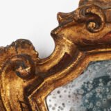 “Pair of 18th-century Italian Baroque devotional frames (cartas de gloria) with hand-carved wood, original gold leaf gilding, and mercury glass mirrors, Lombard-Venetian school.”