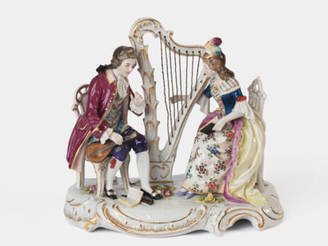 Exceptional Ludwigsburg Figurine “The Musical Couple”, 18th-century German Rococo porcelain