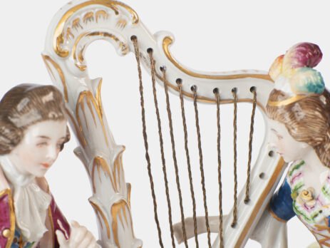 Exceptional Ludwigsburg Figurine “The Musical Couple”, 18th-century German Rococo porcelain