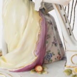 Antique 18th century Ludwigsburg porcelain figurine: Rococo musical couple with mandolin and harp