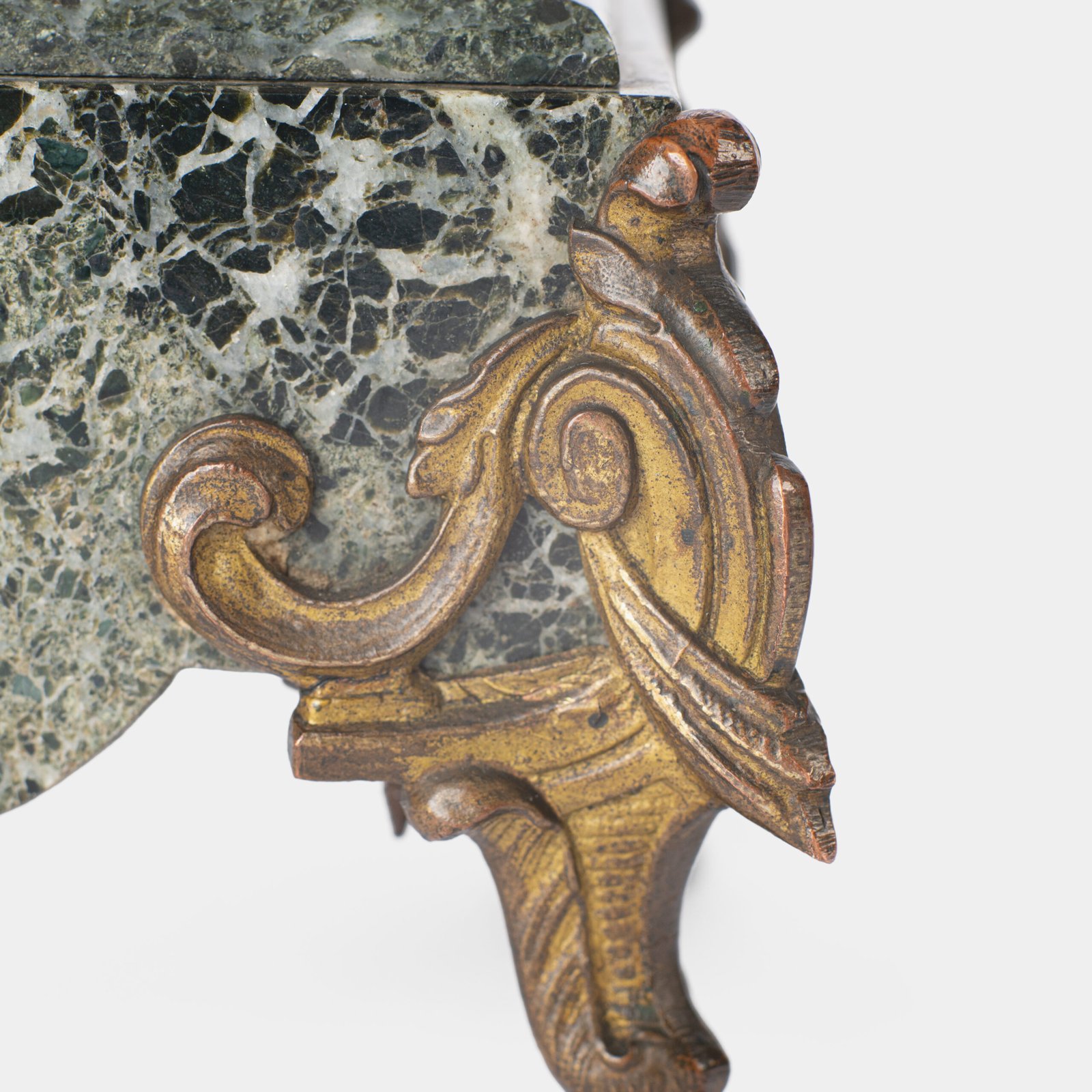 "Pair of Art Nouveau sculptures by Auguste Moreau, La Moisson and Le Message, in zinc with a bronze patina on a marble base, circa 1880-1900."