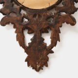 French convex mirror with gilt carved frame and original convex glass (c.1880–1920)