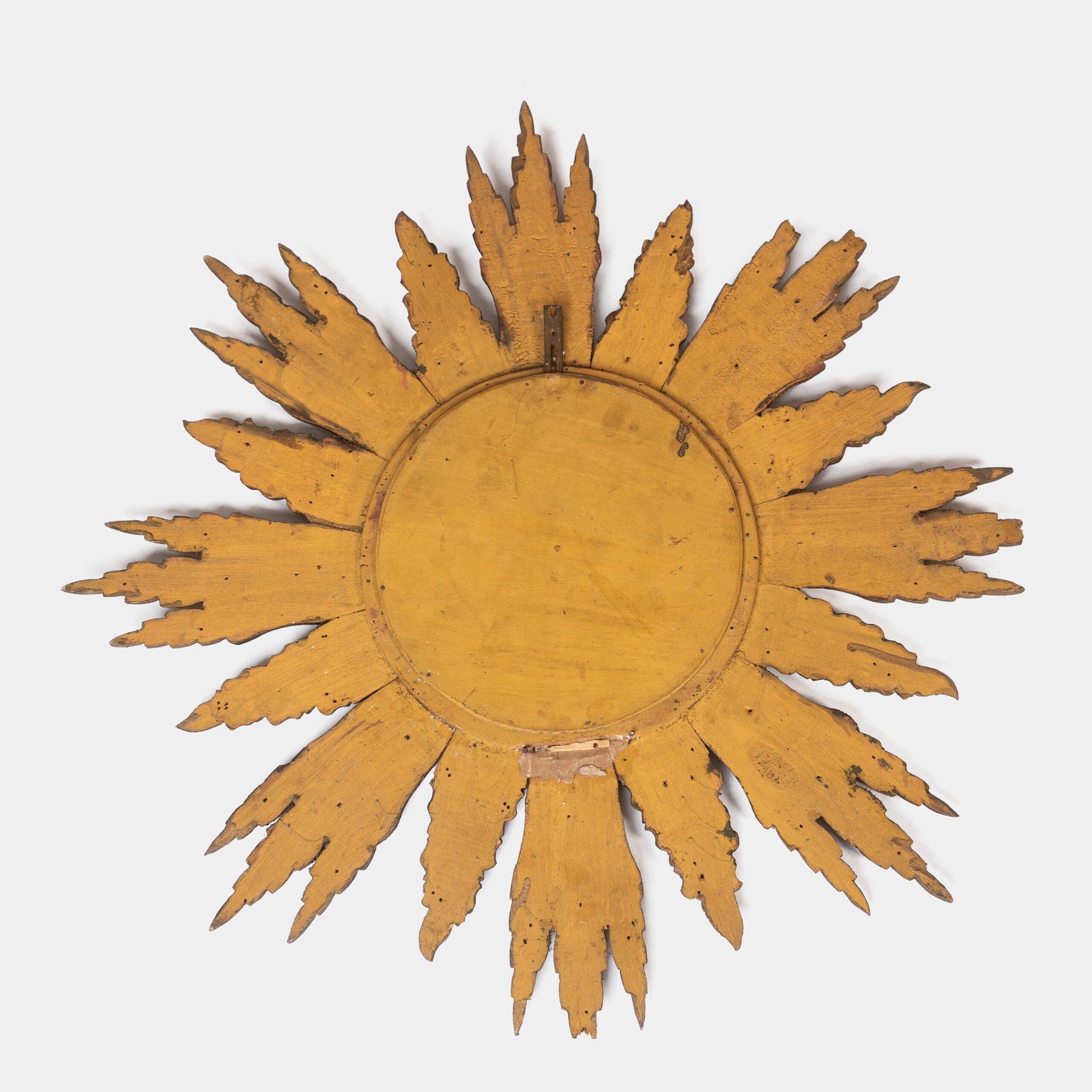 Exceptional antique sunburst mirror, Art Deco Portugal, 62 cm (24.4 in).