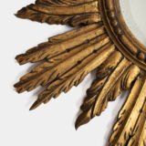 Exceptional antique sunburst mirror, Art Deco Portugal, 62 cm (24.4 in).