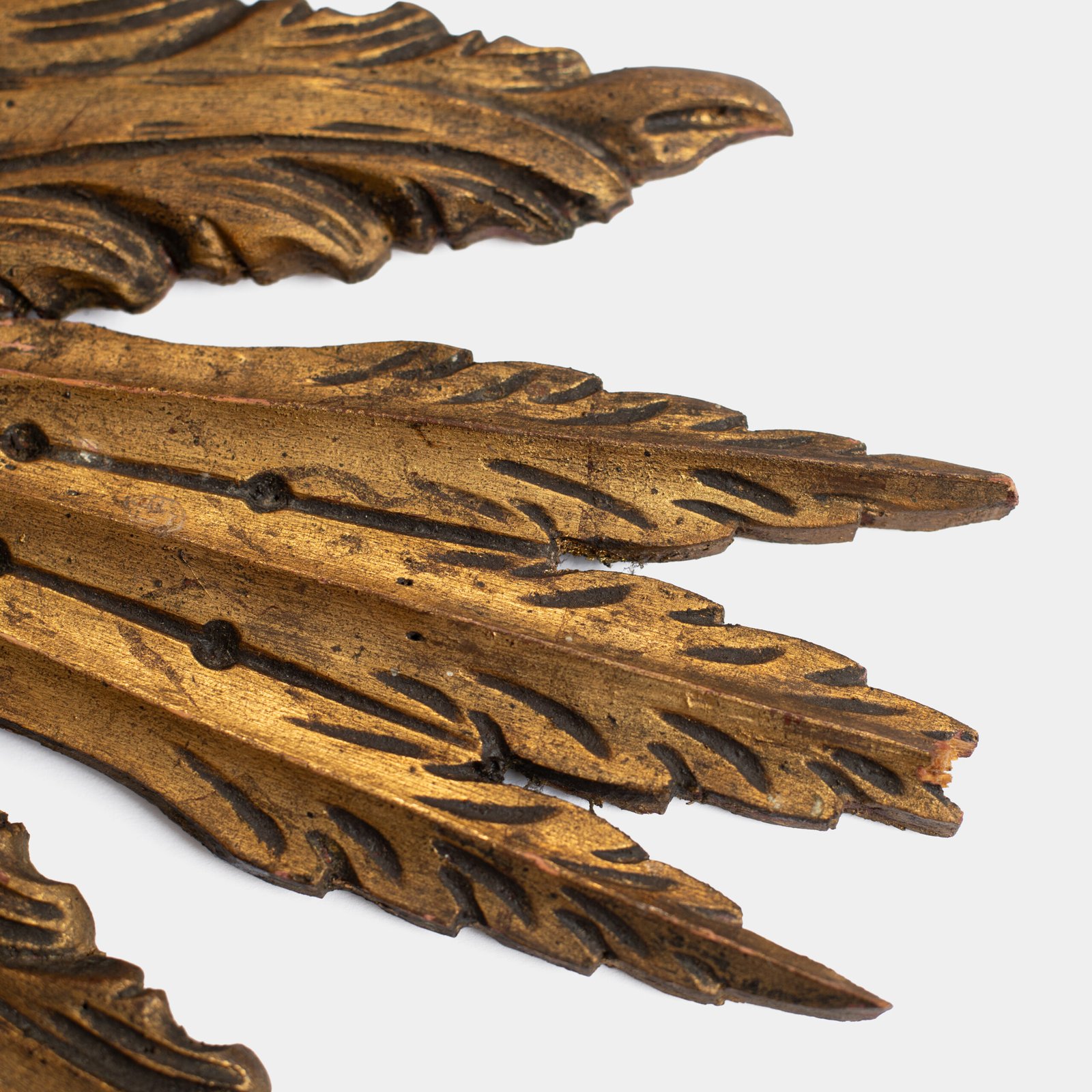 Exceptional antique sunburst mirror, Art Deco Portugal, 62 cm (24.4 in).