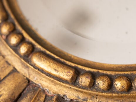 Exceptional antique sunburst mirror, Art Deco Portugal, 62 cm (24.4 in).