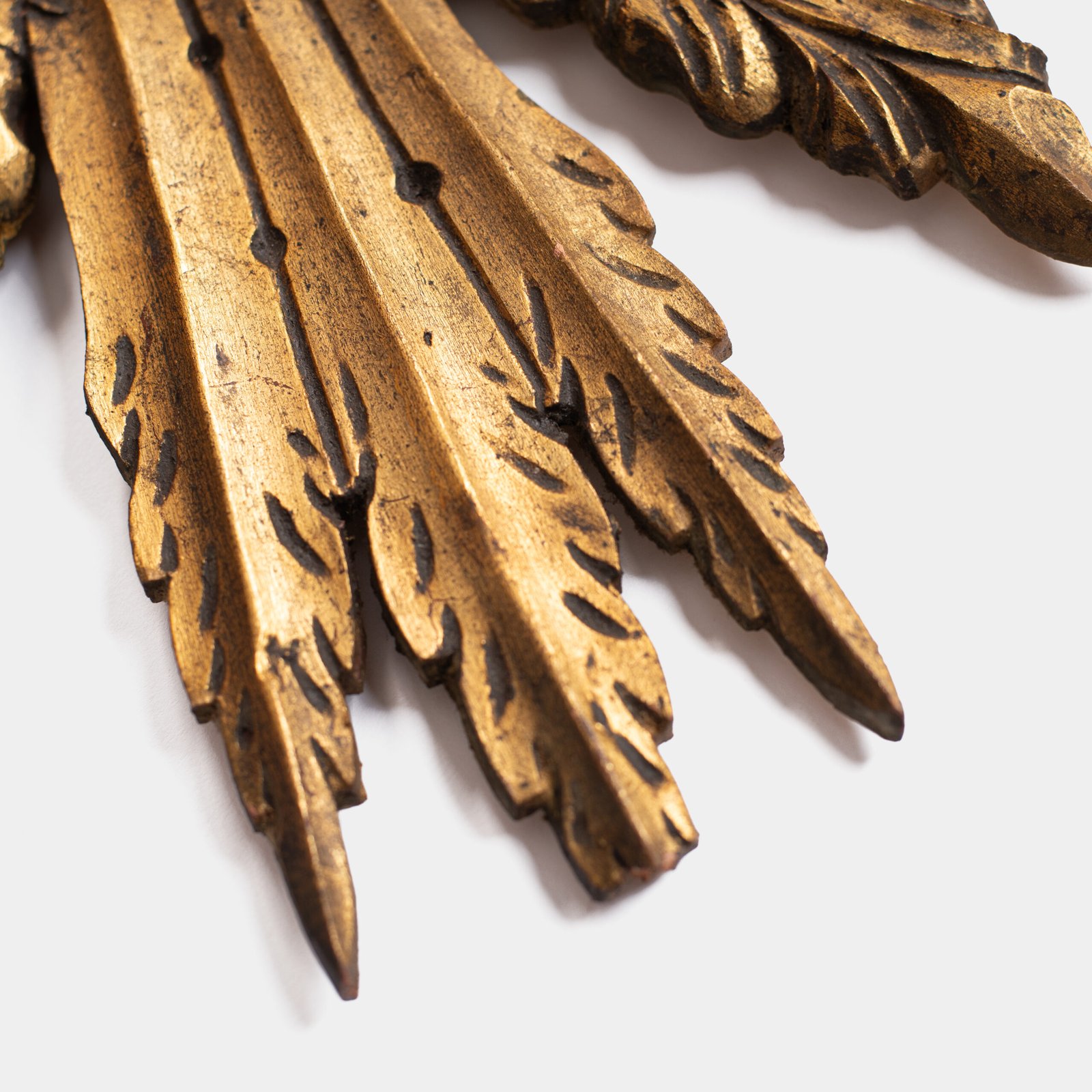 Exceptional antique sunburst mirror, Art Deco Portugal, 62 cm (24.4 in).