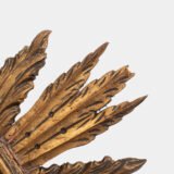 Exceptional antique sunburst mirror, Art Deco Portugal, 62 cm (24.4 in).