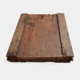 Historic Gothic oak relief with crowned fleur-de-lis arms of Anne de Bretagne, Flamboyant carving c.1495–1510, original patina.