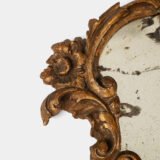 Exceptional Italian Baroque mirror with original mercury glass, unrestored gilding and authentic patina, ca. 1720–1750