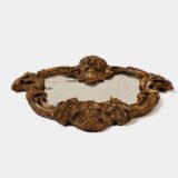 Exceptional Italian Baroque mirror with original mercury glass, unrestored gilding and authentic patina, ca. 1720–1750