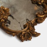 Exceptional Italian Baroque mirror with original mercury glass, unrestored gilding and authentic patina, ca. 1720–1750