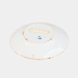 Exceptional Delft plate 18th century by Van den Briel with cobalt-blue rooster and floral decoration, De Grieksche A workshop.