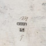 WMF jewelry box in Art Nouveau style by WMF, silver-plated pewter with floral relief decoration and original silk-lined interior, Germany, circa 1900